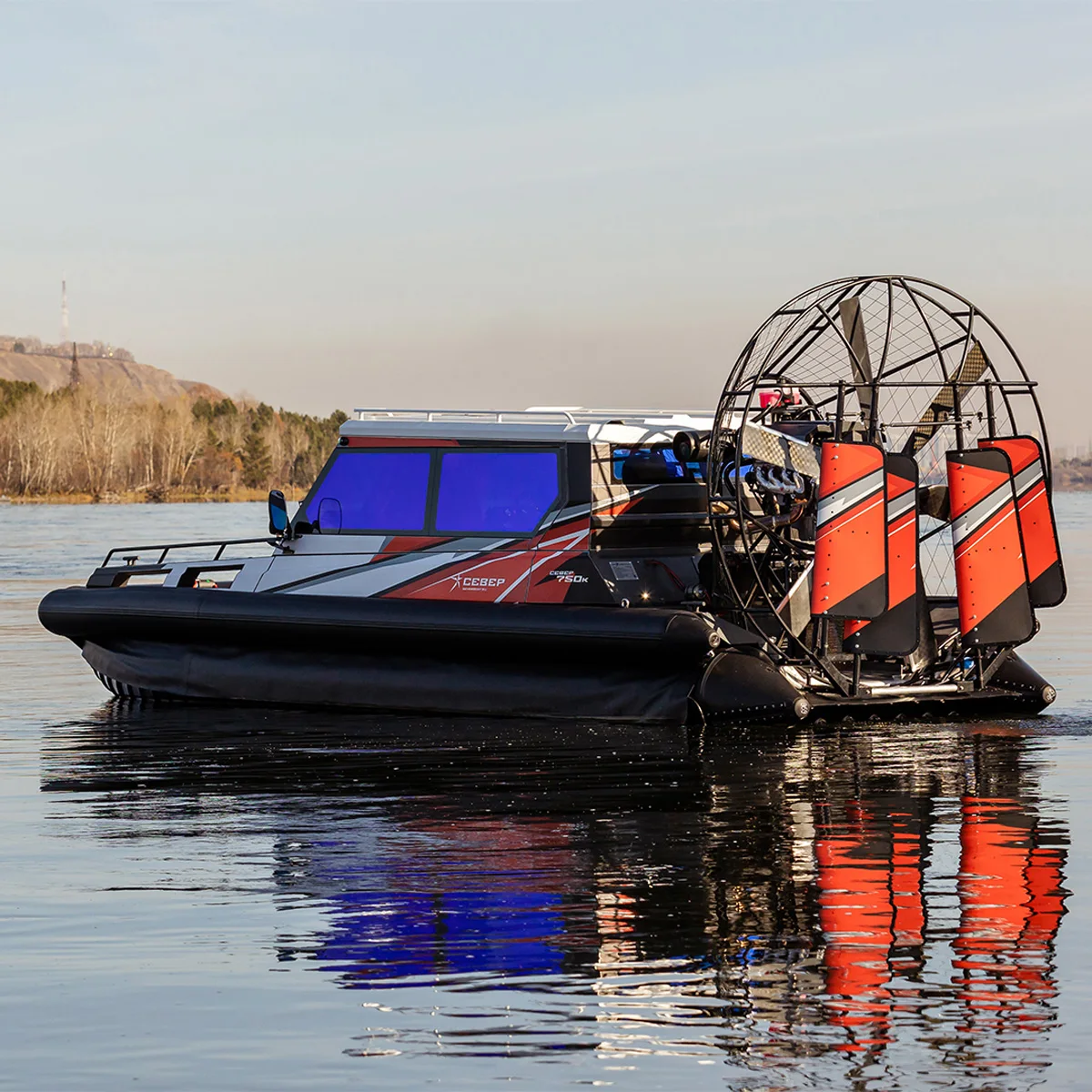 Airboat Sever 750k All-season Air Powered Boat With Propeller To Use On ...