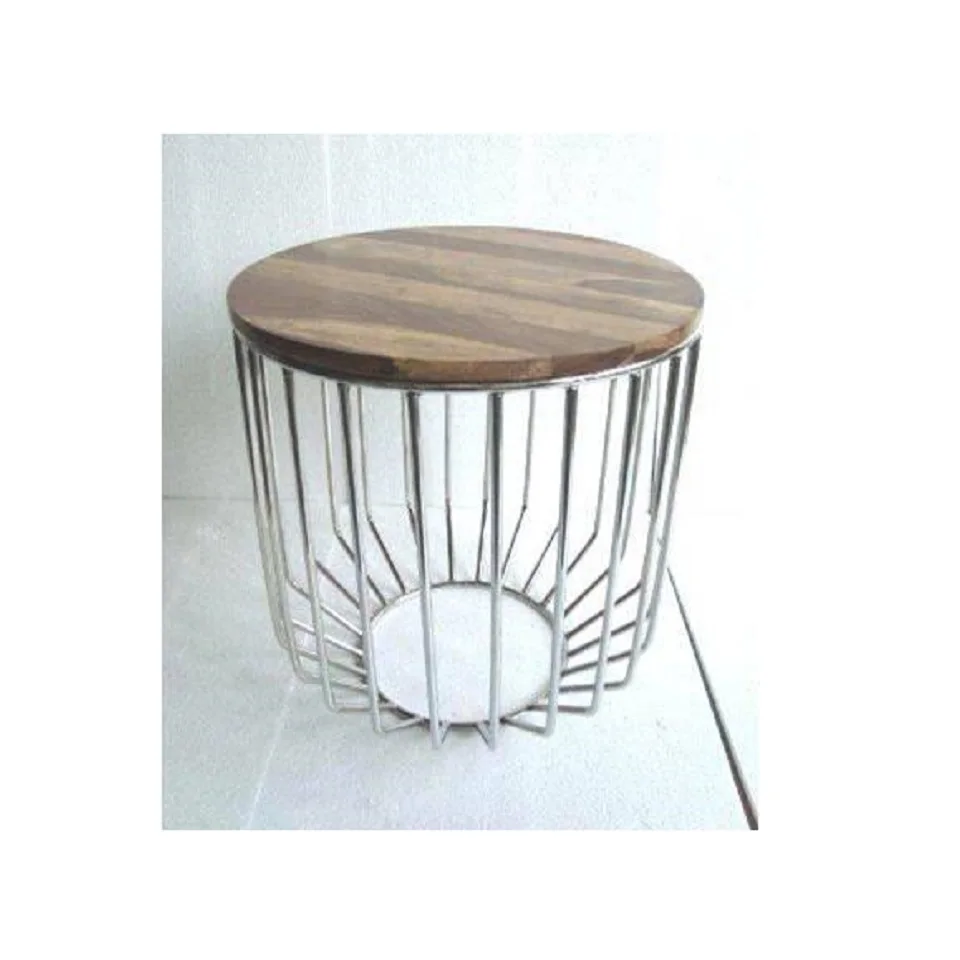Stainless Steel & Wooden Furniture Tables For Living Room Furniture