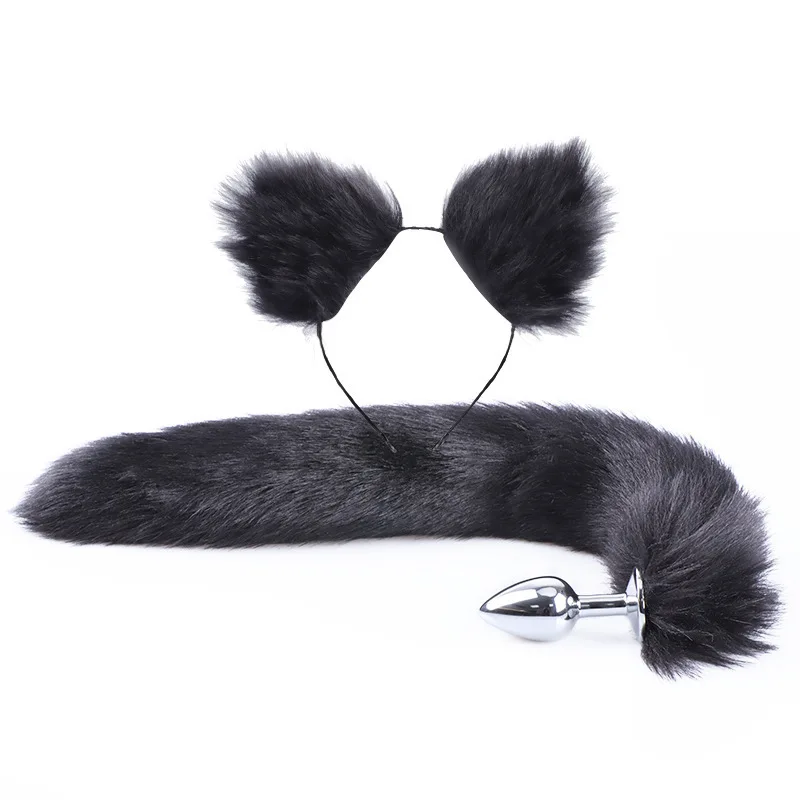 Novo Estilo Plug Anal com Cauda de Raposa, Plug Anal para Mulheres, Acessrio para Fantasia de Gato/Gatinha, Tiara de Orelhas para Festa Novo Estilo Plug Anal com Cauda de Raposa, Plug Anal para Mulheres, Acessrio para Fantasia de Gato/Gatinha, Tiara de Orelhas para Festa