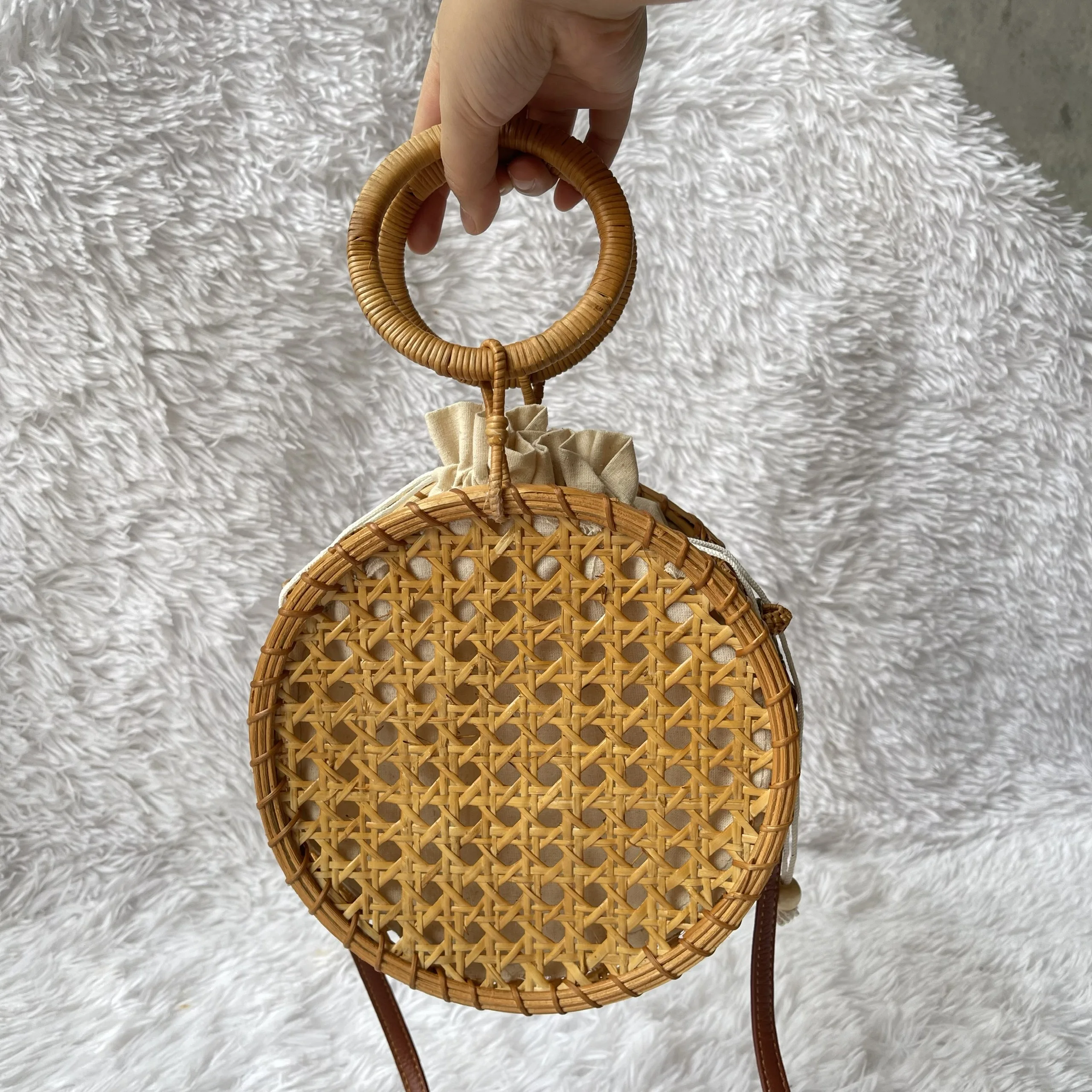 Alibaba Rattan Canteen Bag Rattan Boho Bags 2025