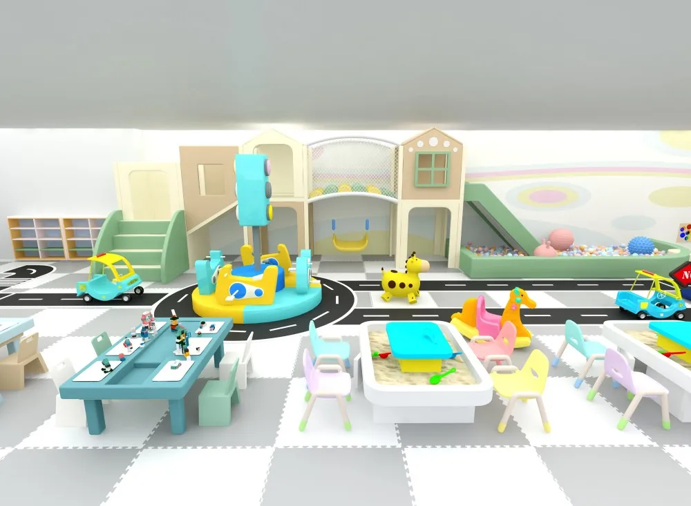 Feelkids ALITA-TQ26003 High-Capacity Indoor Galvanized Pipe PE Board Plastic Multi-Play Kids Activity Center Exercise Equipment manufacture