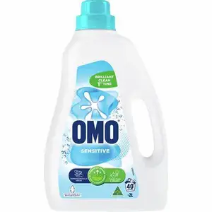 Omo Floral Eco-Friendly 2kg Liquid Detergent Antibacterial Fabric Softener Lavender Fragrance 80% for Ingredient Packaged