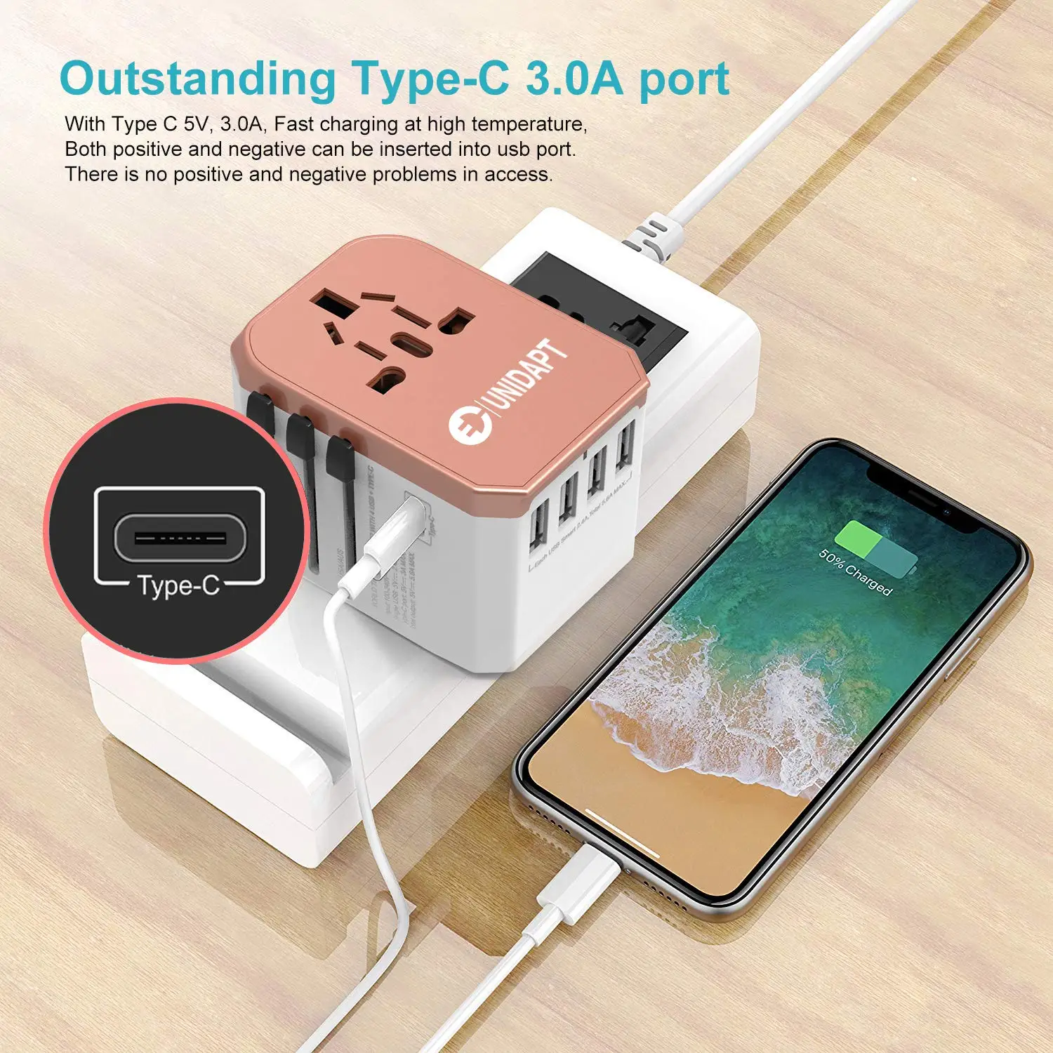 Premium Quality Universal Travel Adapter Unidapt International Plug