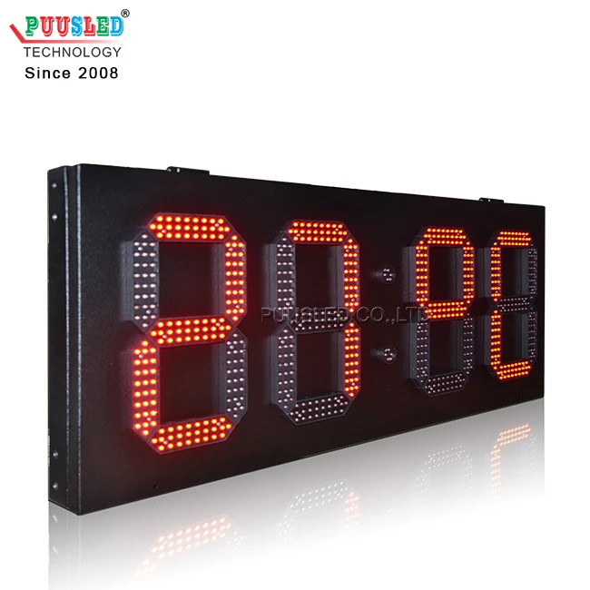 Waterproof Led Timer Sign Time Temperature Display Outdoor Led Digital Wall Clock