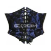 Blue Satin With Black Mesh