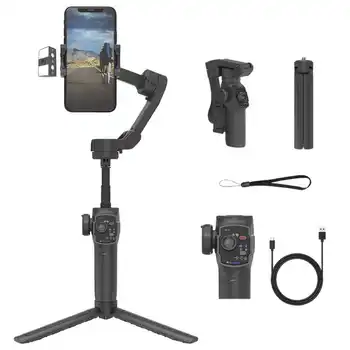 Hot Selling  L9 Popular 3 Axis Phone Gimbal Stabilizer AI Face Tracking Smart Shooting VLOG Selfie Stick Tripod With Fill Light