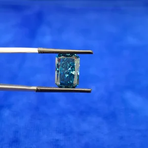 4.20 CT Radiant Cut Vivid Blue Lab Grown Diamond: Engagement Ring Gemstone IGI Certified Fine Jewelry India