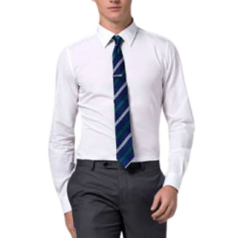 Quality Men Formal Solid Office White Shirt Office Uniform Wear Casual ...