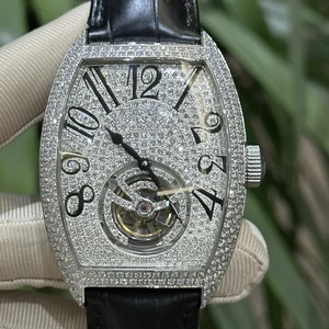 New High-quality Large Dial Designer Automatic Men's Mechanical Watch Classic Elegant Genuine Leather Strap Luxury Brand Watches