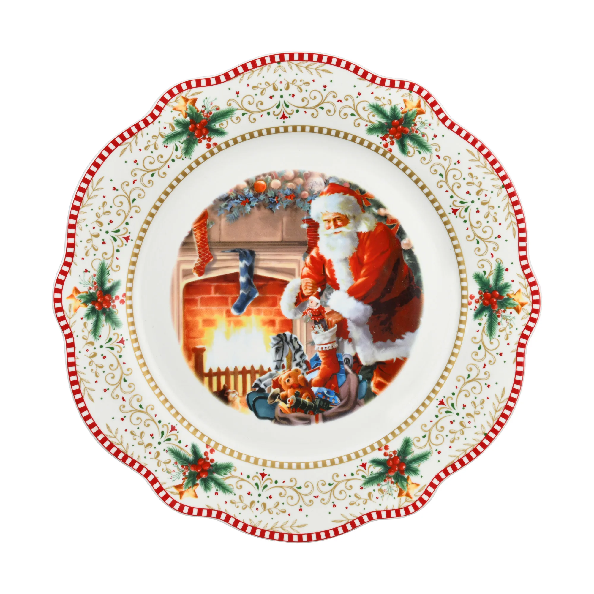 European Christmas Santa Claus Decorative Dinnerware Set