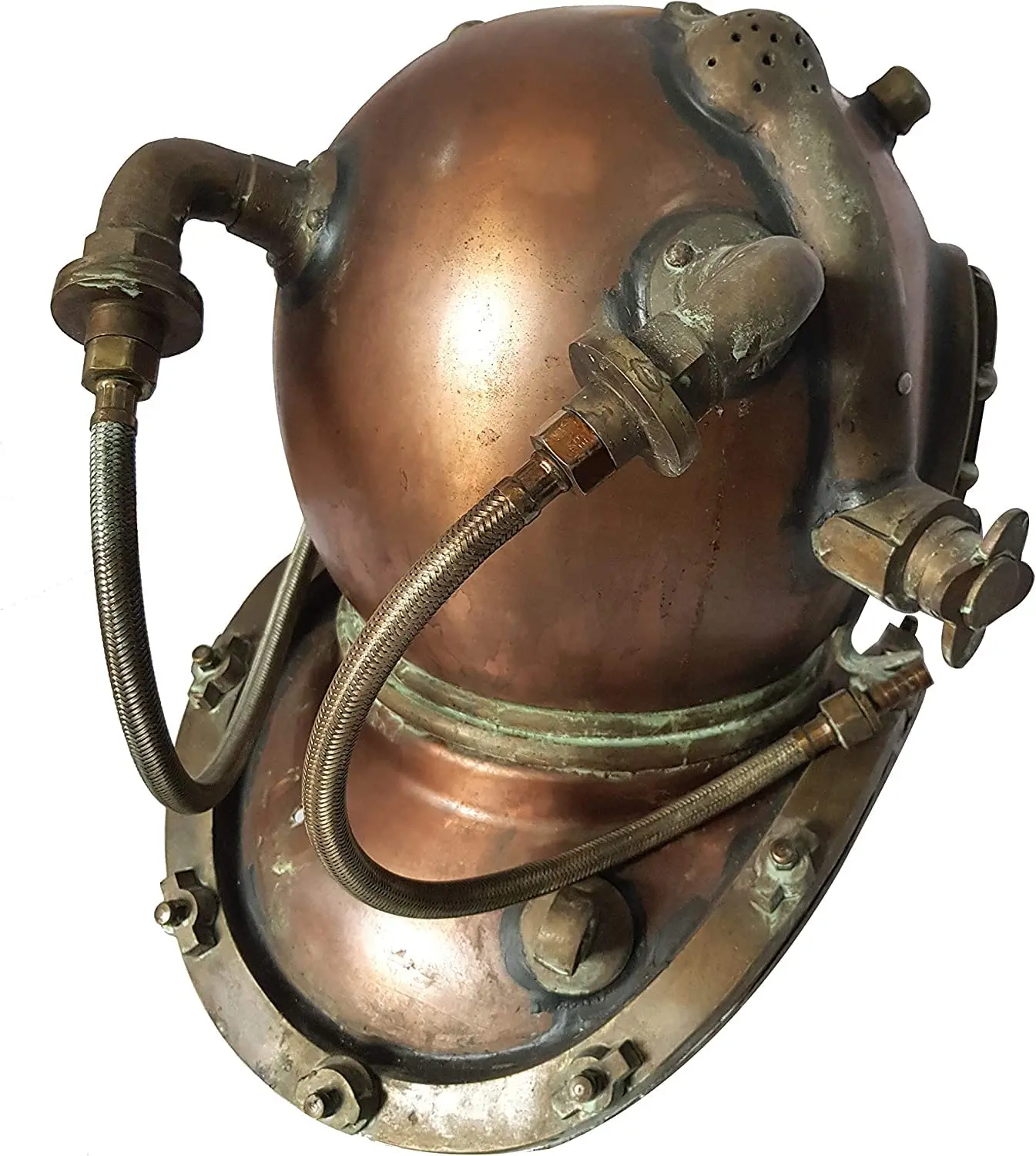 アンティーク米国海軍マークVダイビングヘルメット金属鋳造18インチ 