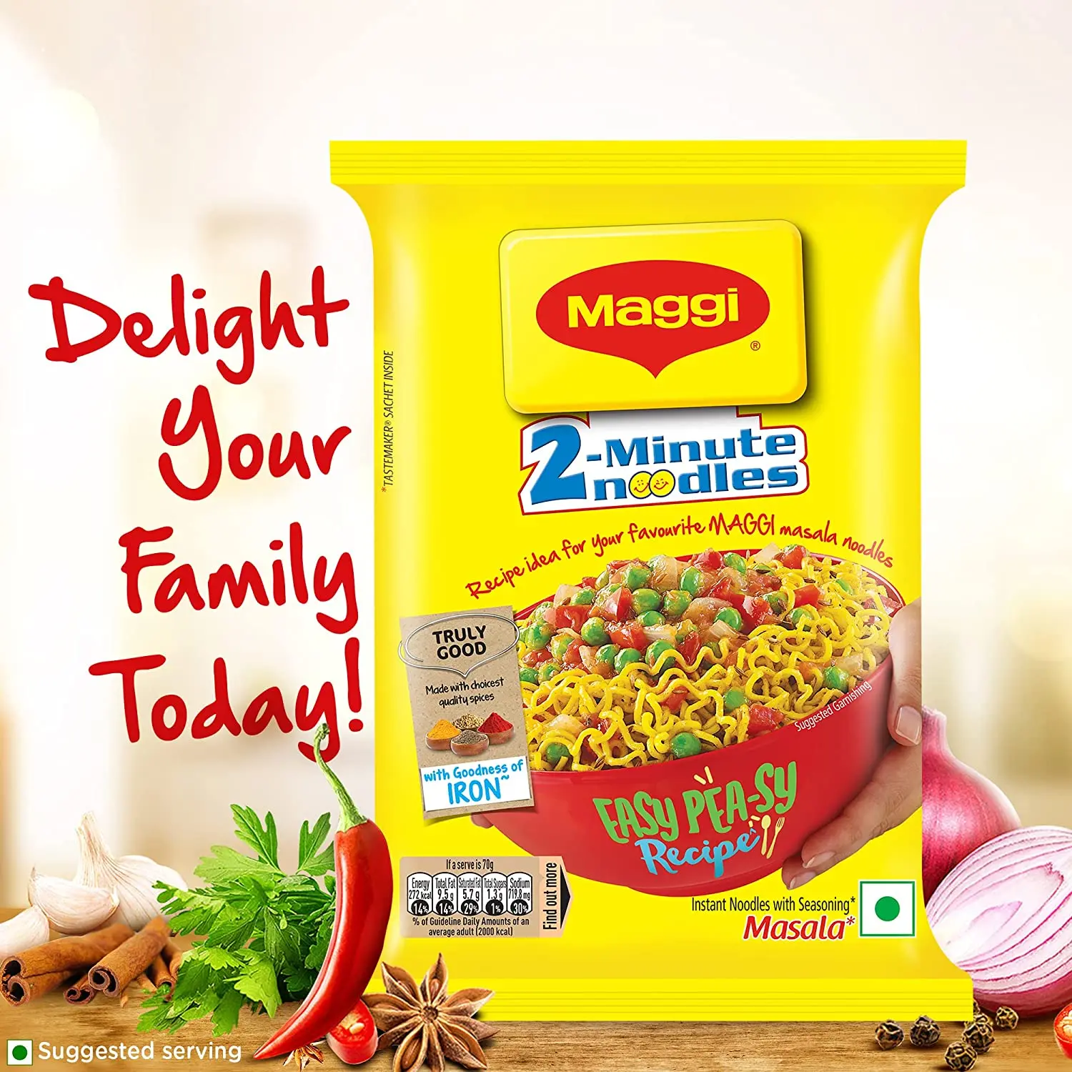 Nestle Maggi 2-minute Instant Noodles,Masala - 840g Pouch - Buy Nestle ...