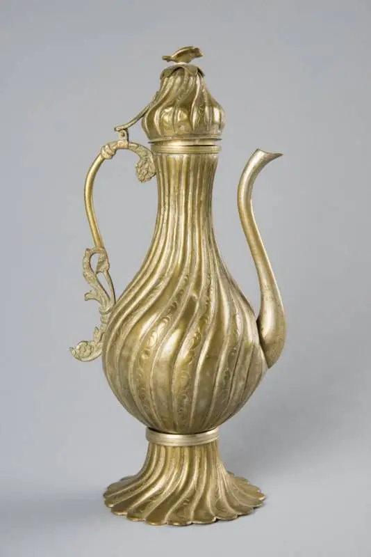 Vintage Solid Brass Aftoba Enamel Pitcher in Custom SIzes, Brass Aftaba Vintage Pitcher, Middle Eastern Tea Pot Antique