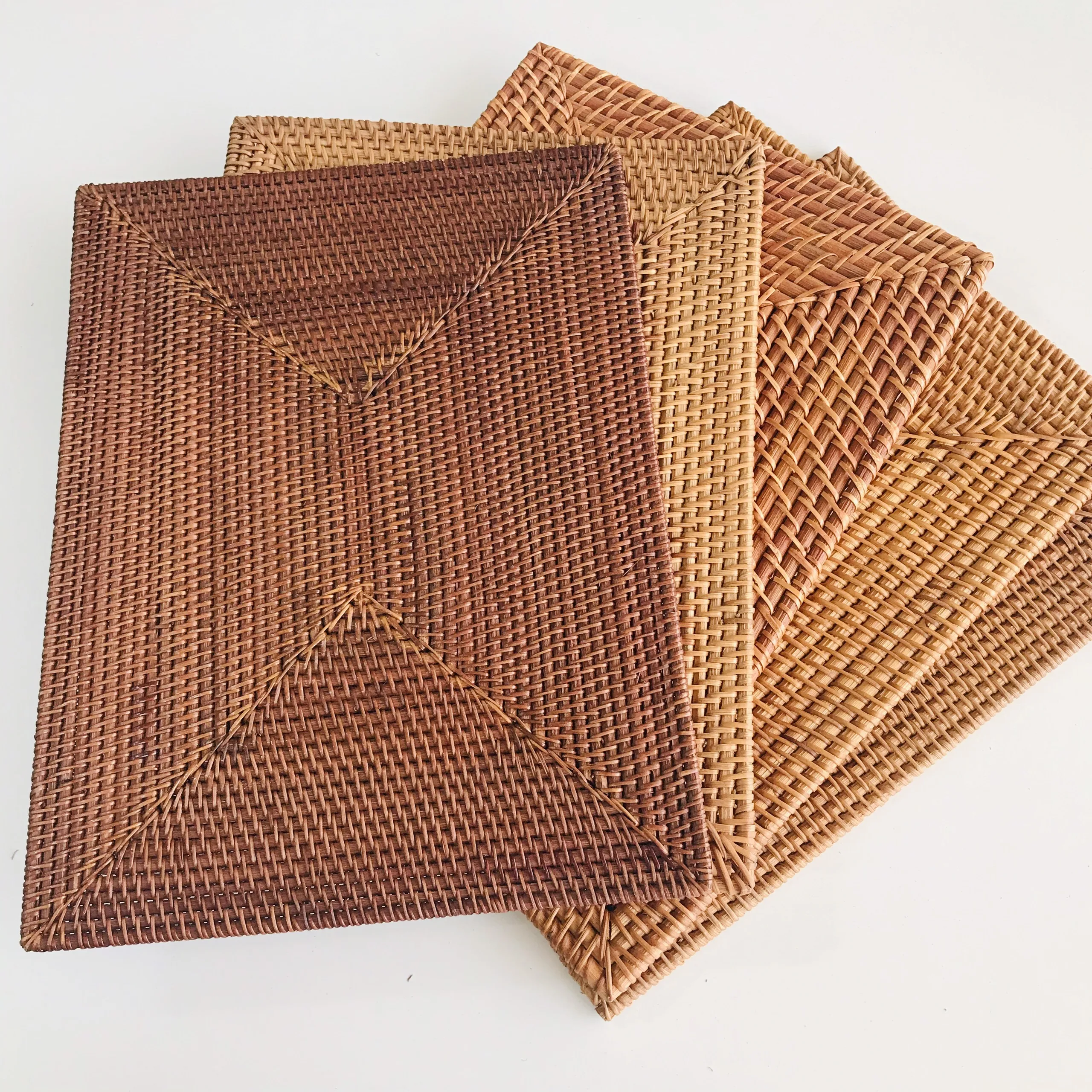 Classic woven rectangular rattan placemat| Alibaba.com