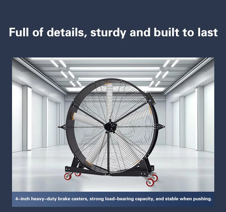 Industrial Hvls Exhaust Fan, Portable, 1.25m - detail 6