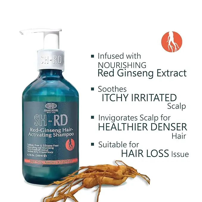 Dandruff Control Soothes Itchy Irritated Scalp Cleansing Sh-Rd Red-Ginseng Hair-Activating Shampoo