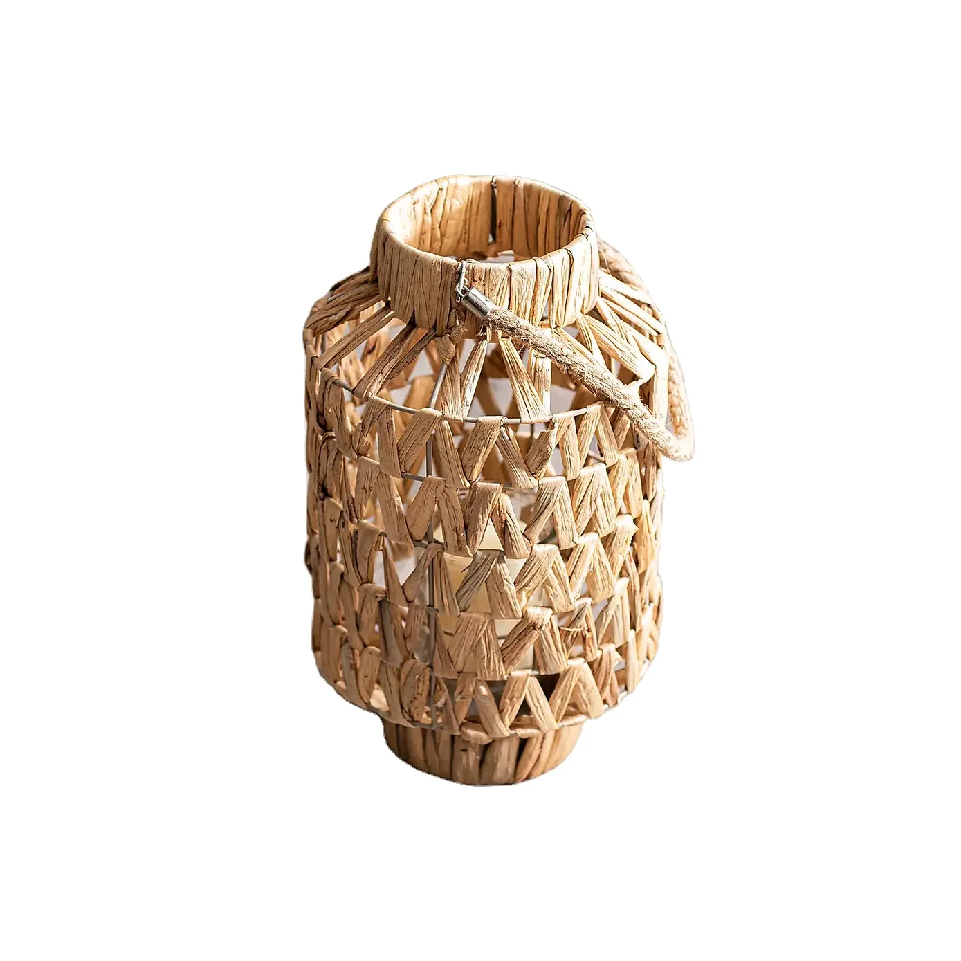 Минималистский дизайн фонаря для украшения вечеринки из лучшего волокна водяного гиацинта от Artex Thien Thanh