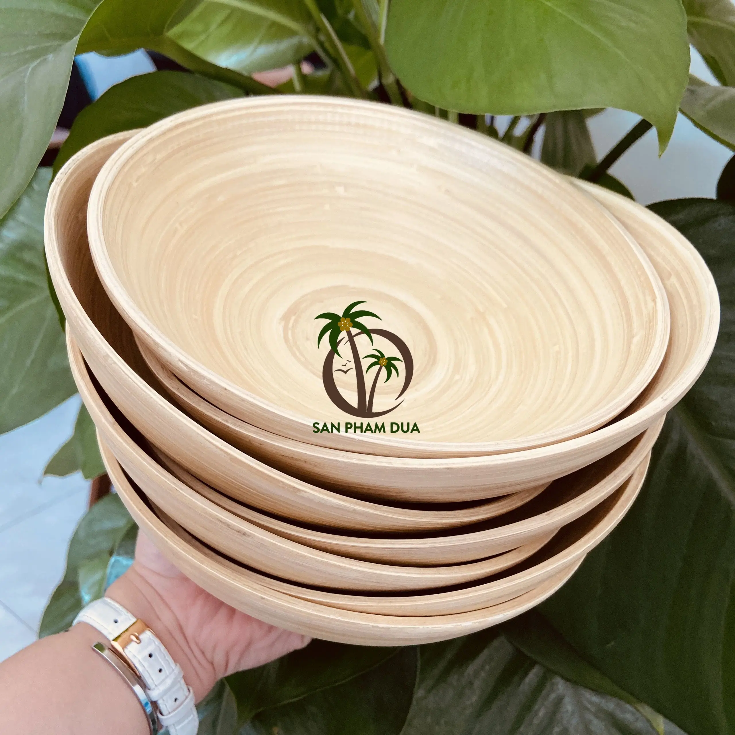 Colorful Bamboo Bowls Small And Big Size Bamboo Salad Bowl Vietnam