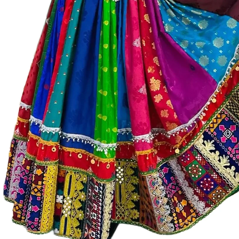 Afghani Womens Elegant Bohemian Traditional Chiffon Dress Delicate Floral Embroidery Full Sleeve Button Eco-Friendly Breathable