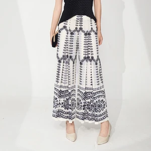 Women's 2025 Summer New Miyake Casual Pants Loose Plus Size Drape Pants Skirt Fashionable Wide Leg Pants