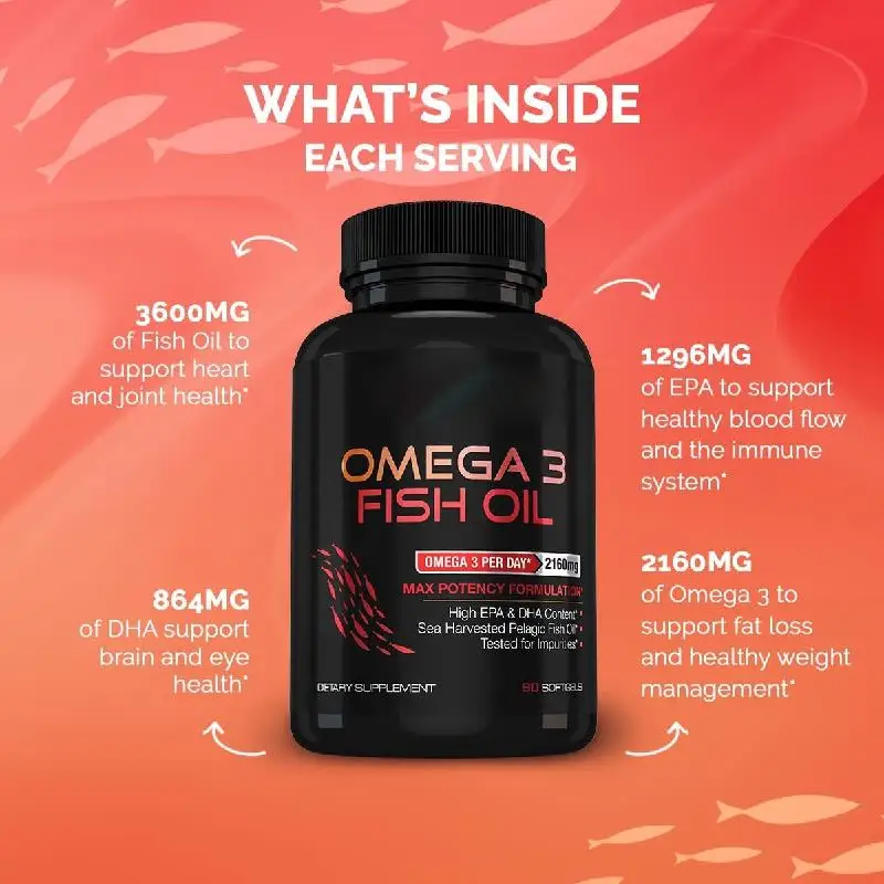 Private Label Bulk Vegan Halal EPA DHA Algae Deep Sea Fish Oil Omega 3 6 9 1000Mg Softgel Capsules