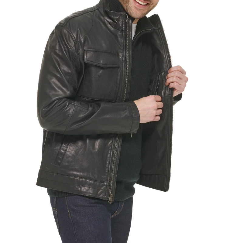 2025 Stylish American Style Men's Leather Jacket - PU Leather