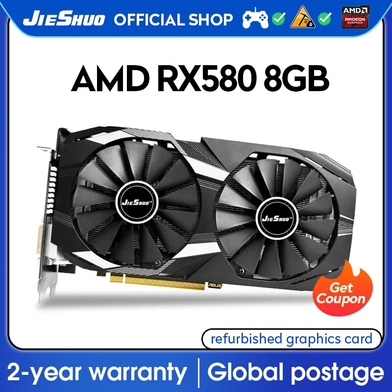 AMD RX580 8G Gaming Computer Graphics Card 1660 Rx580
