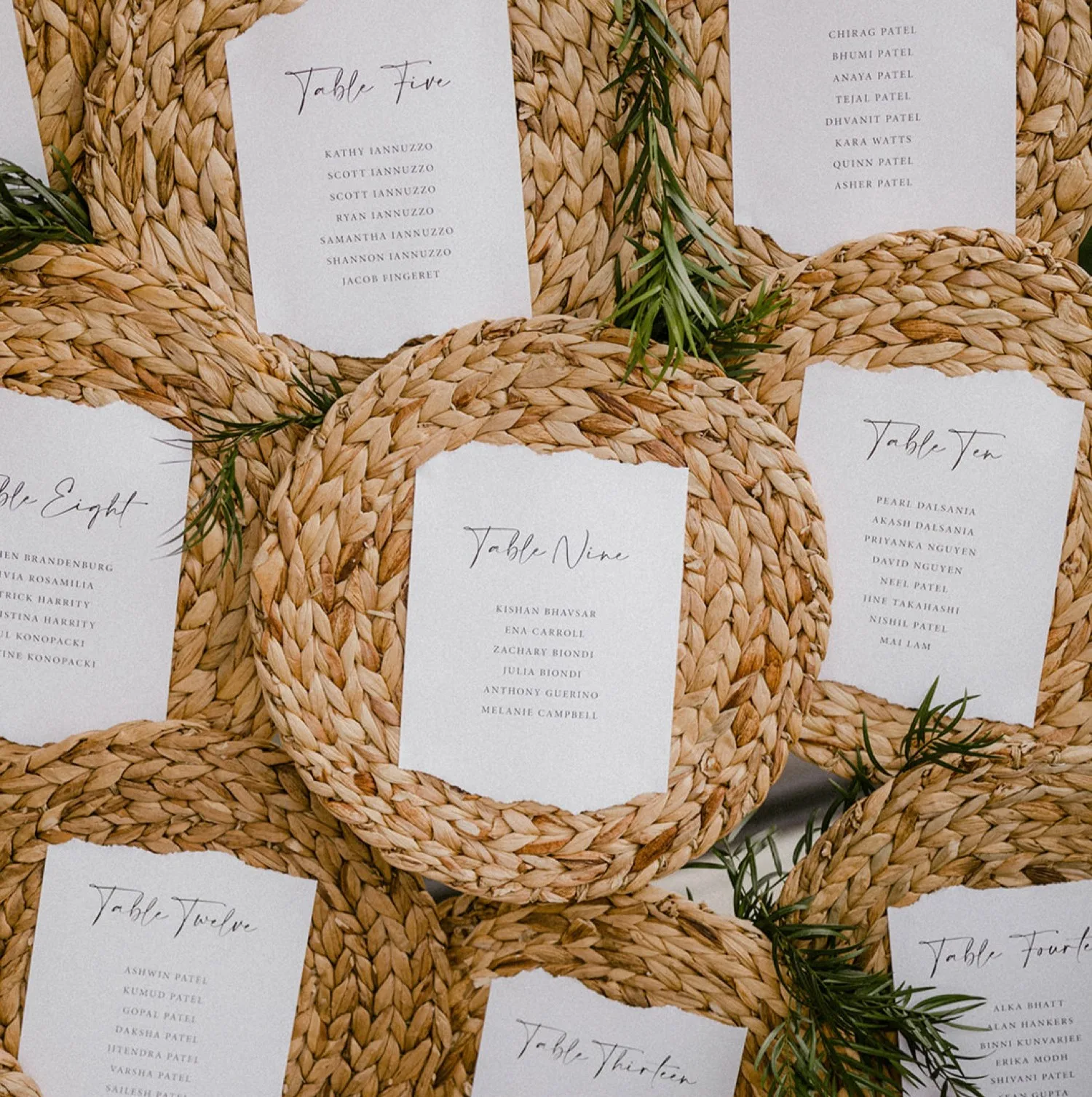 Disposable Charger Plates Rustic Style Place Mat Natural Water Hyacinth