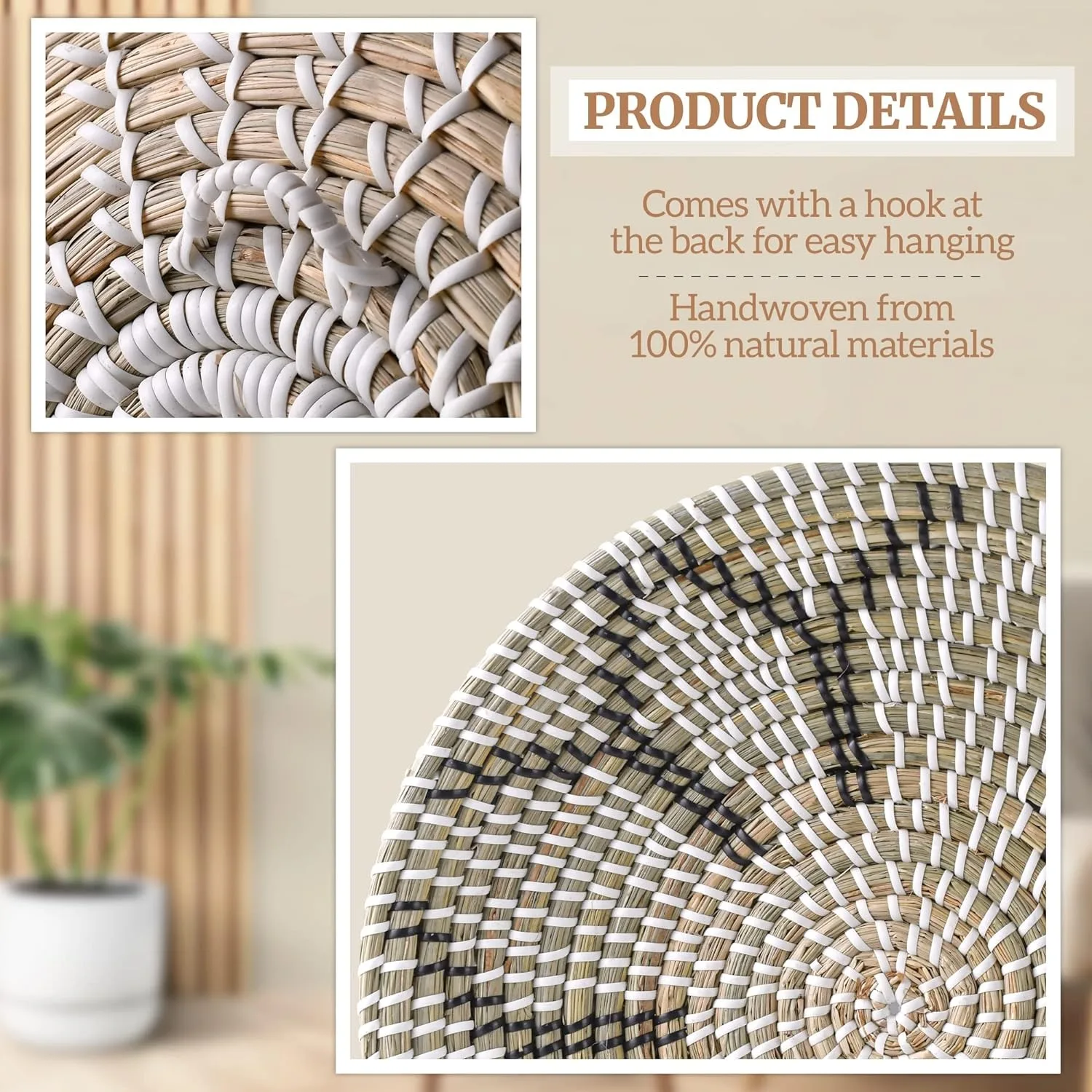 Bohemian Style Seagrass Wall Decor Hangings Natural Antique Best