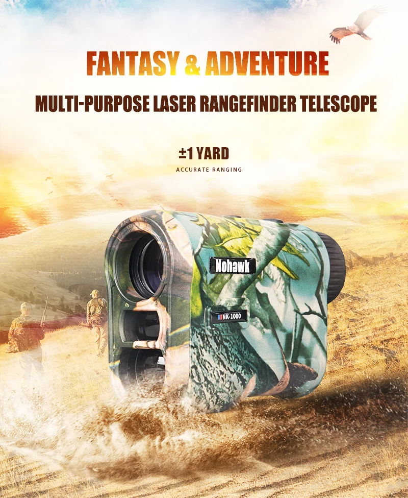600m Nohawk Optics Rangefinder Smart Hunting Binoculars Rangefinder