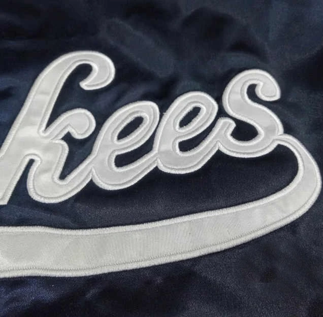 Customized Design Team Name & Number Starter Jacket Bomber Jacket Collage Batch Embroidered Satin Baseball Jacket for Man
