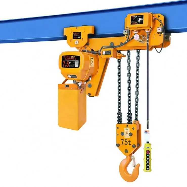 Electric Trolley Type Chain Hoist Factory Price 500kg 1ton 2 3 5 Lifting Goods 2 Years Pendent Line+remote Control