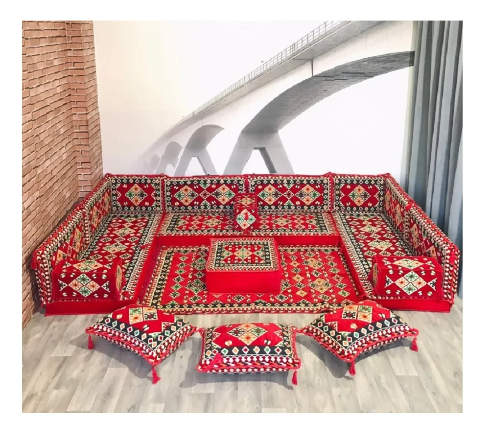 U Shaped Arabic Sofa 1 Set Of 19 Pieces What's Included In The