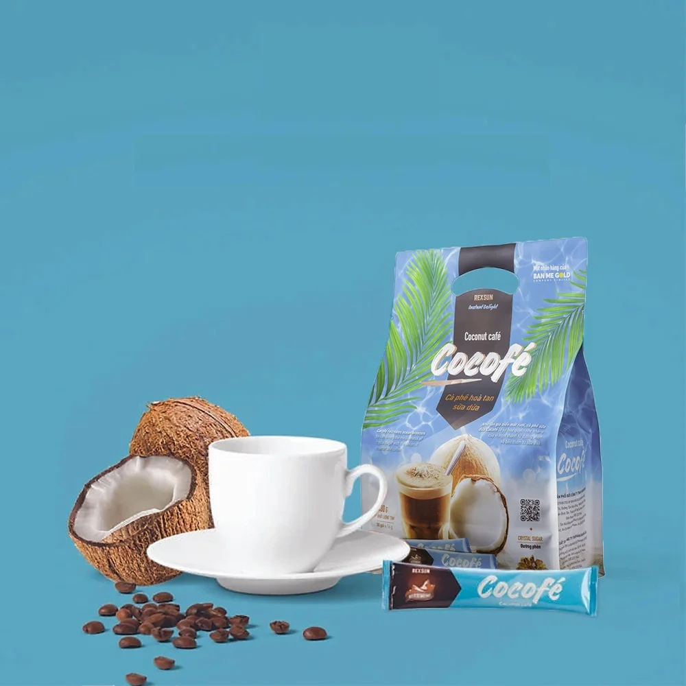 REXSUN Instant Delight Coconut Coffee - Vietnamese Coffee (160g Or 480g) - VietsWay USA
