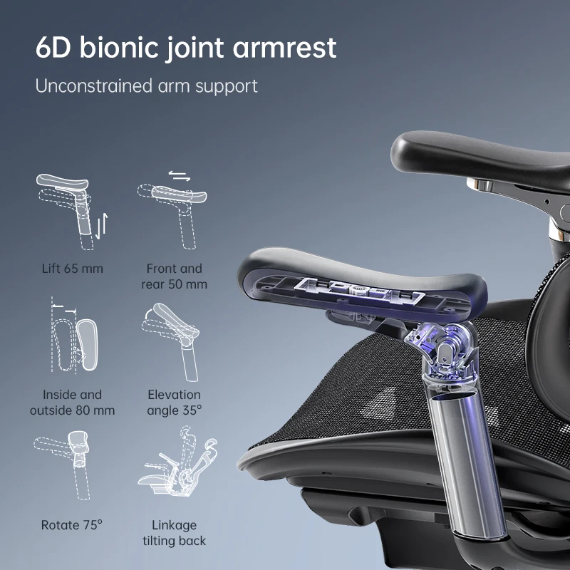 Sihoo C300 High Quality Back Mesh Fabric Swivel Computer Desk Chair Luxury Ergonomic Gray Office Chairs With Headrest