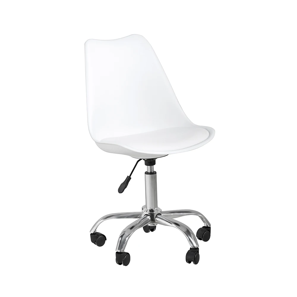 Hot sale plastic swivel chair plastic study chair with wheels| Alibaba.com