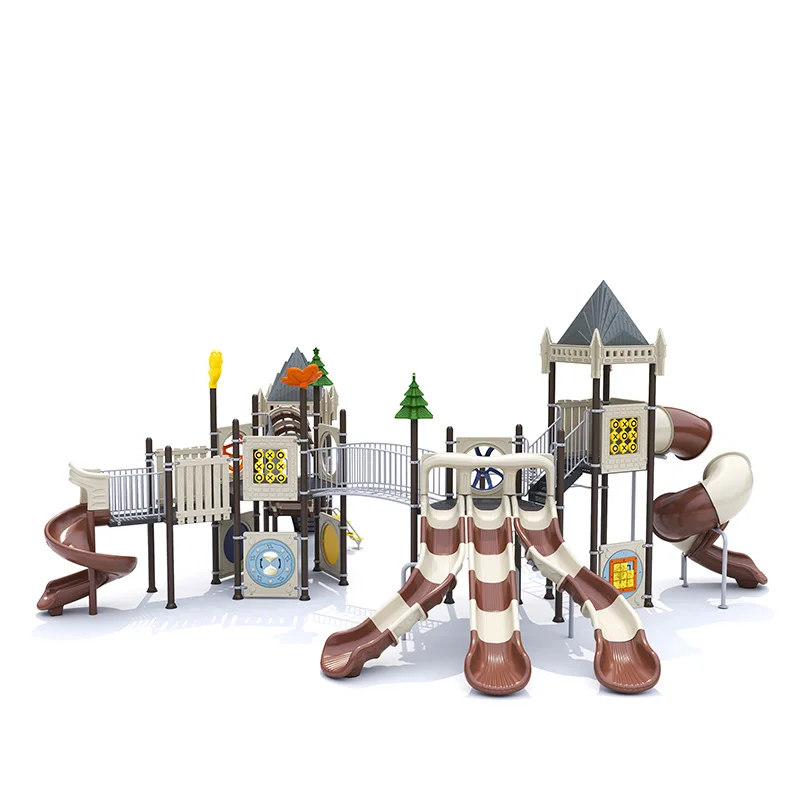 Feelkids ALITA-NC24017 High-Capacity Outdoor Plastic/Galvanized Pipe Slide Multi-Play Kids Activity Center PE Board Equipment details