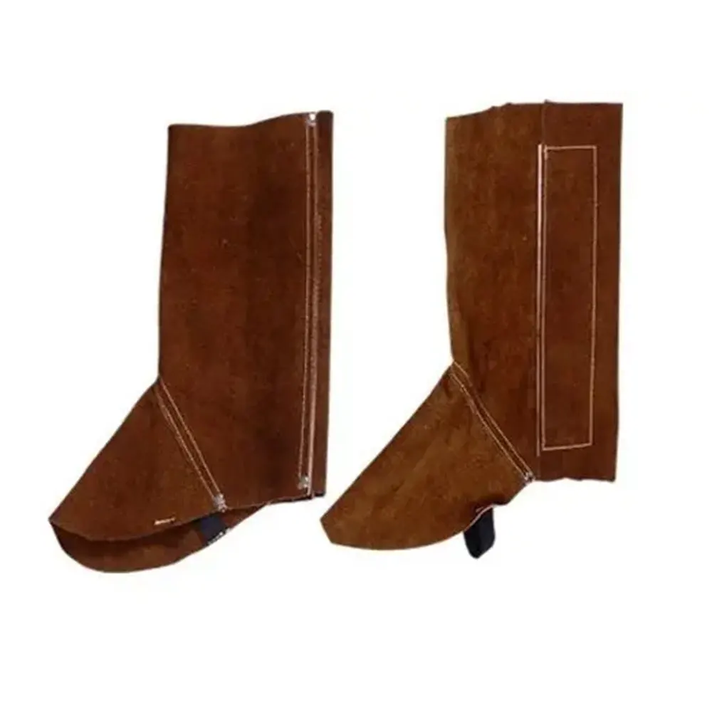 Leather Welding Tools Equipment Welding Foot Cover Cow Split Leather Welding Heat Resistant Leg Guard