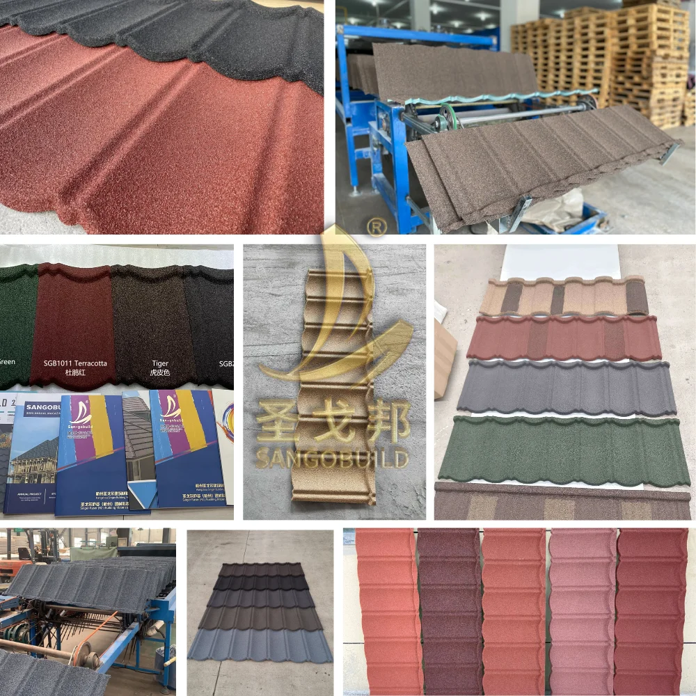 Color Tudor Tile Sand Coated Steel Roofing Sheets Classic Metal Roofing