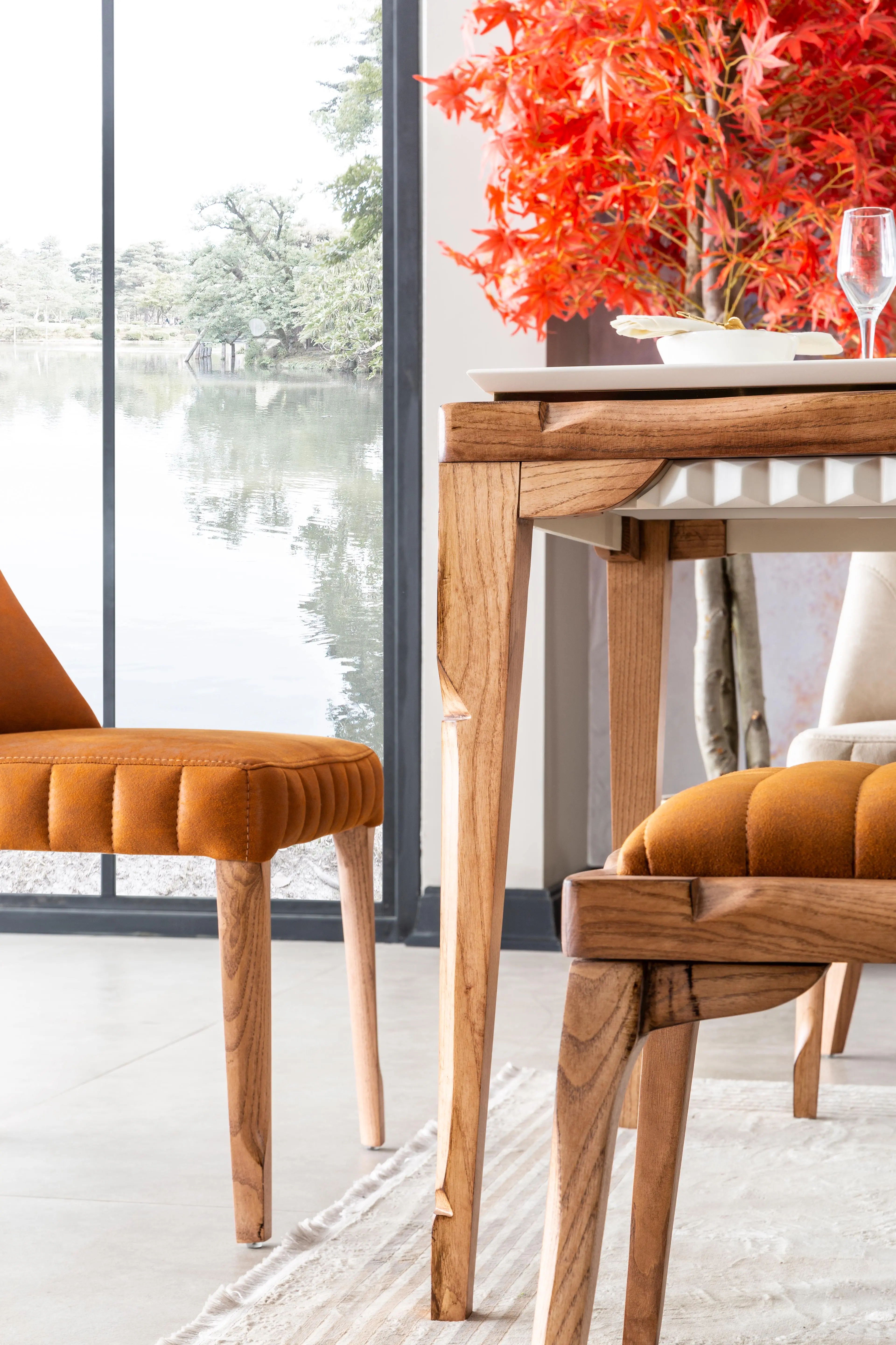 Te Tra Dining Table And Chair Set Luxury Modern Texture Restaurant Home