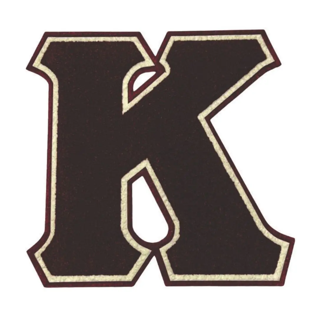 Kappa Alpha Psi K Crimson Chenille Patch Premium Embroidered Greek Crest for Jackets Hoodies Bags Accessories