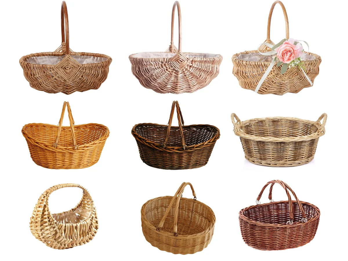 Versatile Garden Baskets Handle Flower Baskets For Birthday