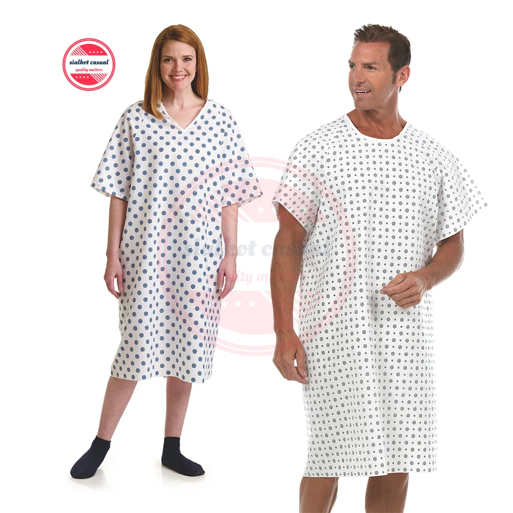 Patient Gown For Hospital High Quality Loose Hospital Patient Printed