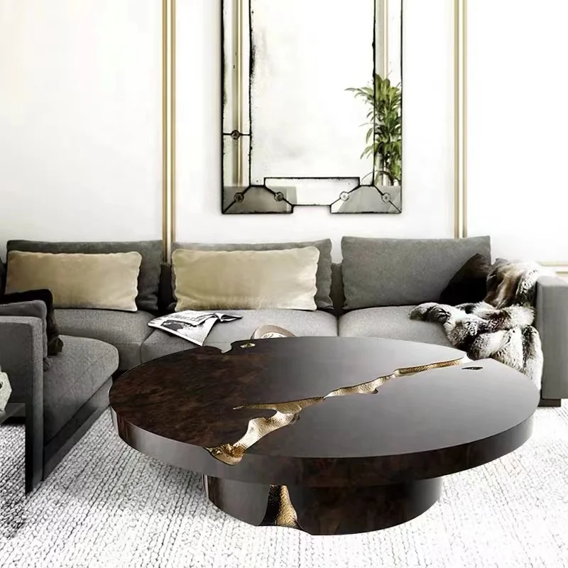 Light Luxury Contemporary Living Room Coffee Table Round Table