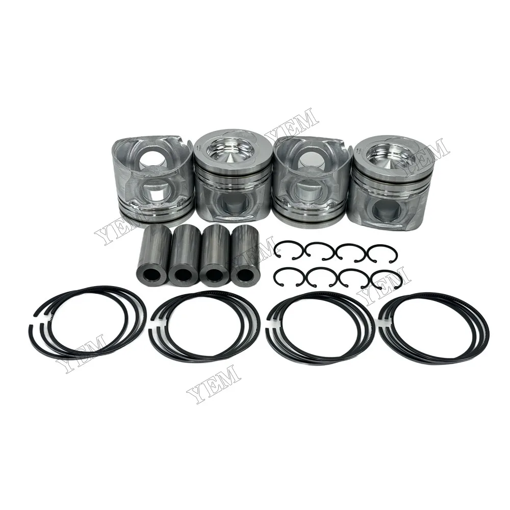 Piston Set With Rings Fit for Yuchai YCD4M20T-98 Engine 4
