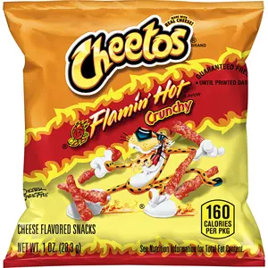 For Crunchy FLAMIN HOT Cheese Flavored Potato Chips Snacks Spirals Ketchup Paprika 145g Exotic