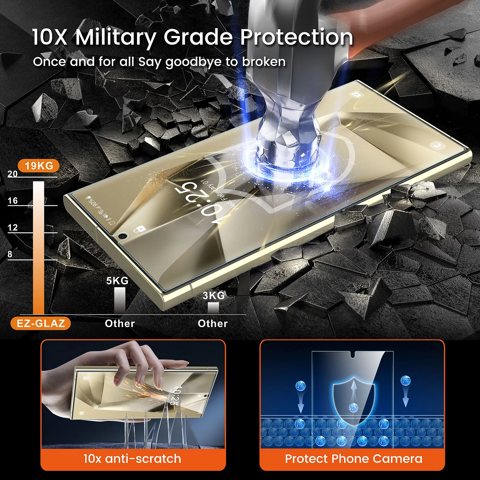 Ezglaz Samsung Galaxy S24 Ultra Anti Reflective Glare Screen Protector With Applicator S24