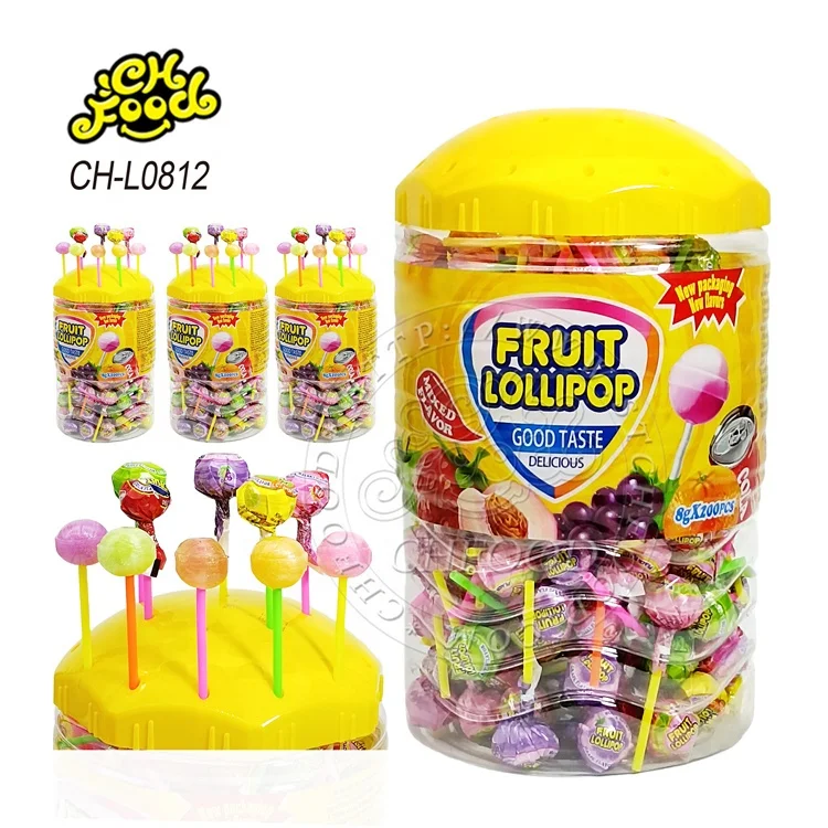 Best Selling Mix Fruit Lollipop Sweets Candy Wholesale Halal Hard Candy OEM Ball Candy