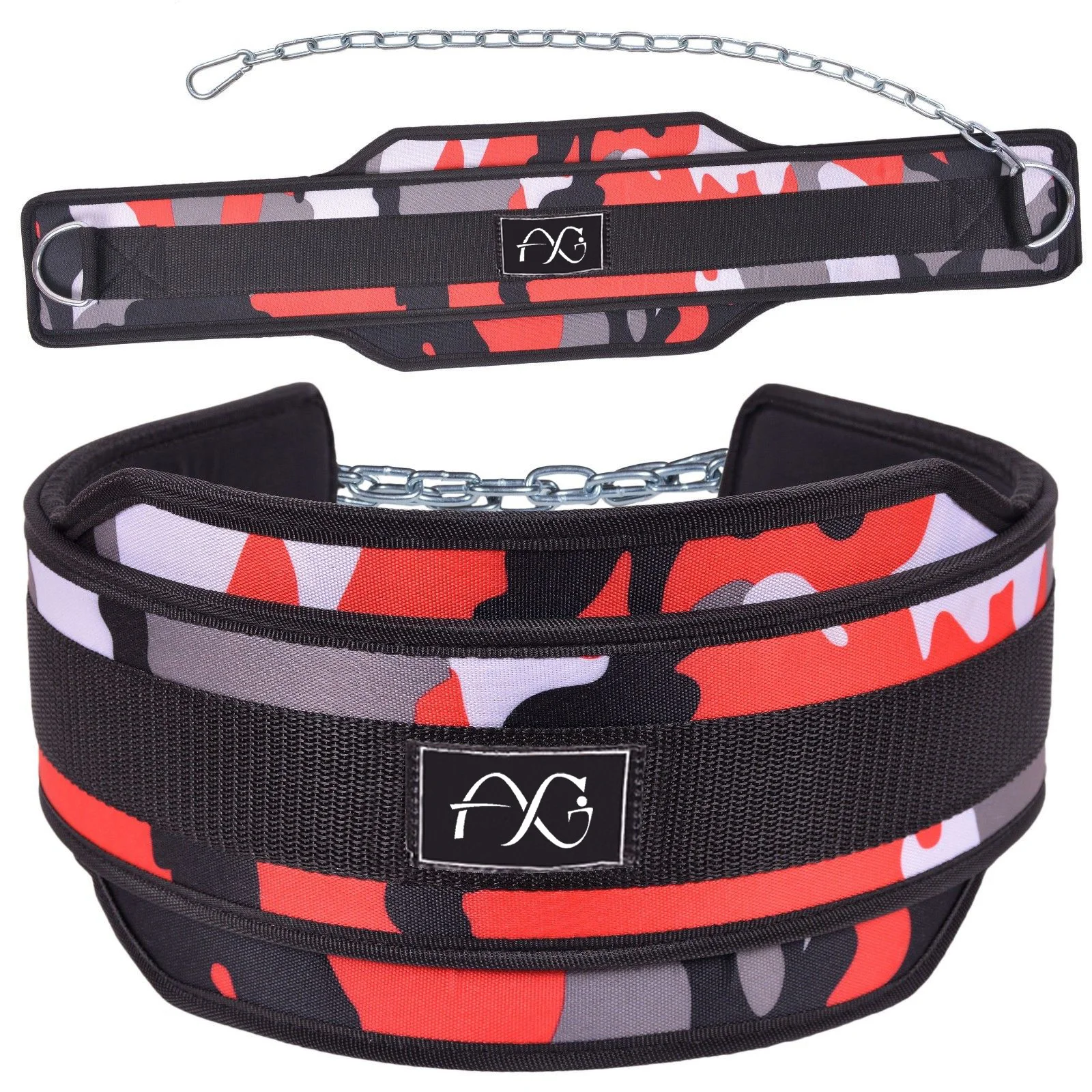 Cross Fit Sport Belt With Chain Adjustable Dipping Belt With Chain