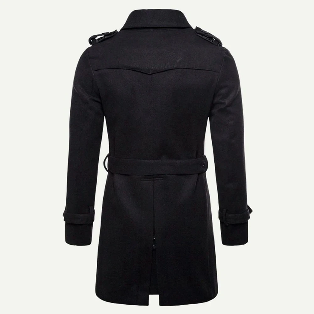 Mens Long Wool Winter Coat Black Wool Coat Mens Wool Long Trench Coat Buy Winter Woolen Coat